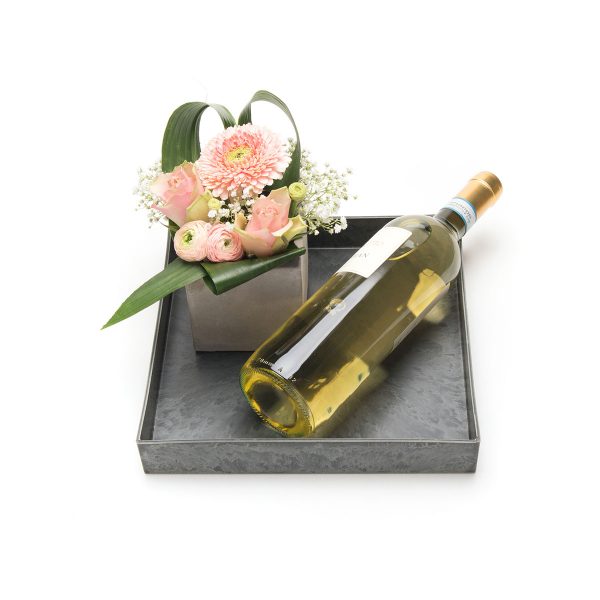 Belle Fleur geschenk Pinko white wine